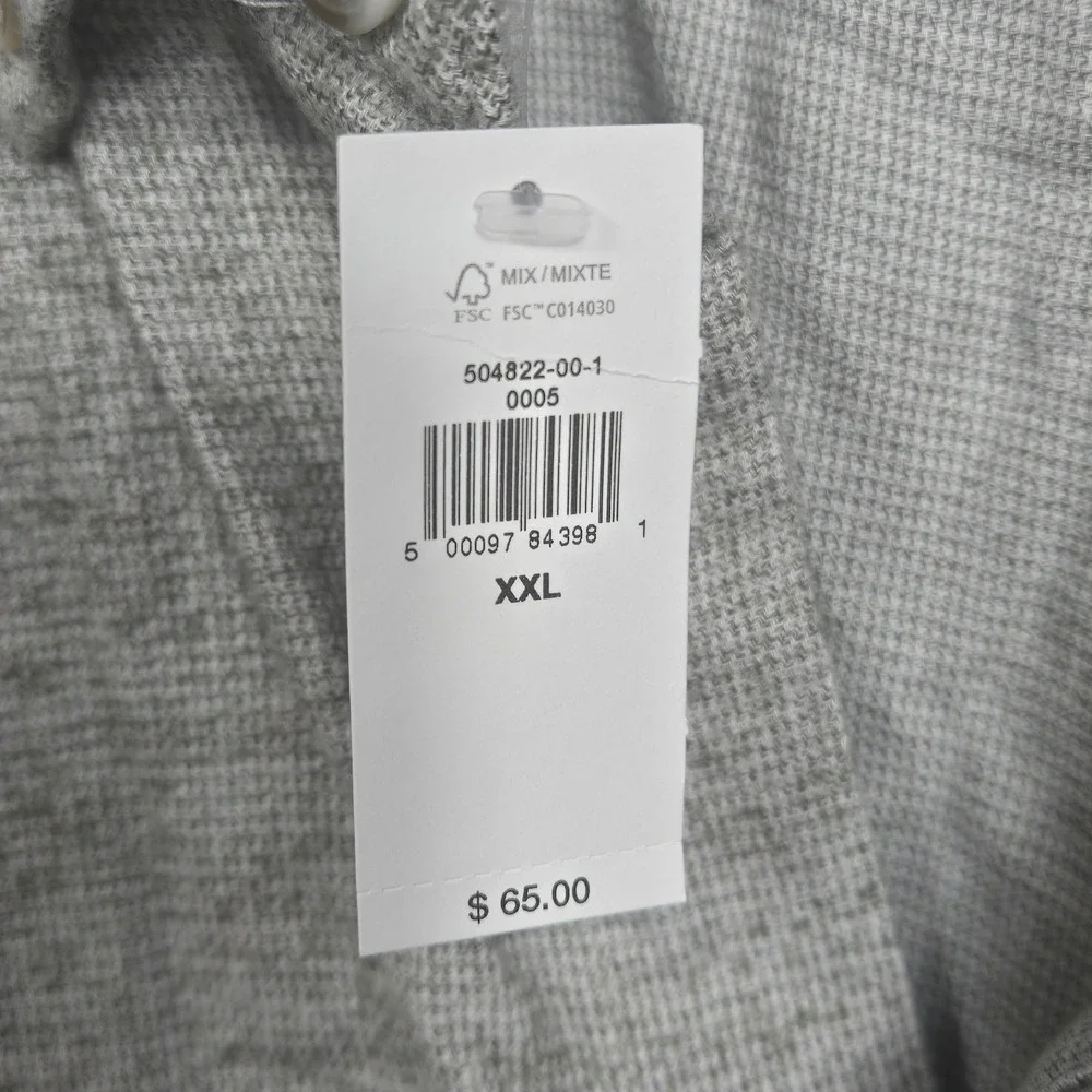 Banana Republic Mens XXL Slim Fit Untucked Fit Classicu‎ Quiet Luxury Grey NWT